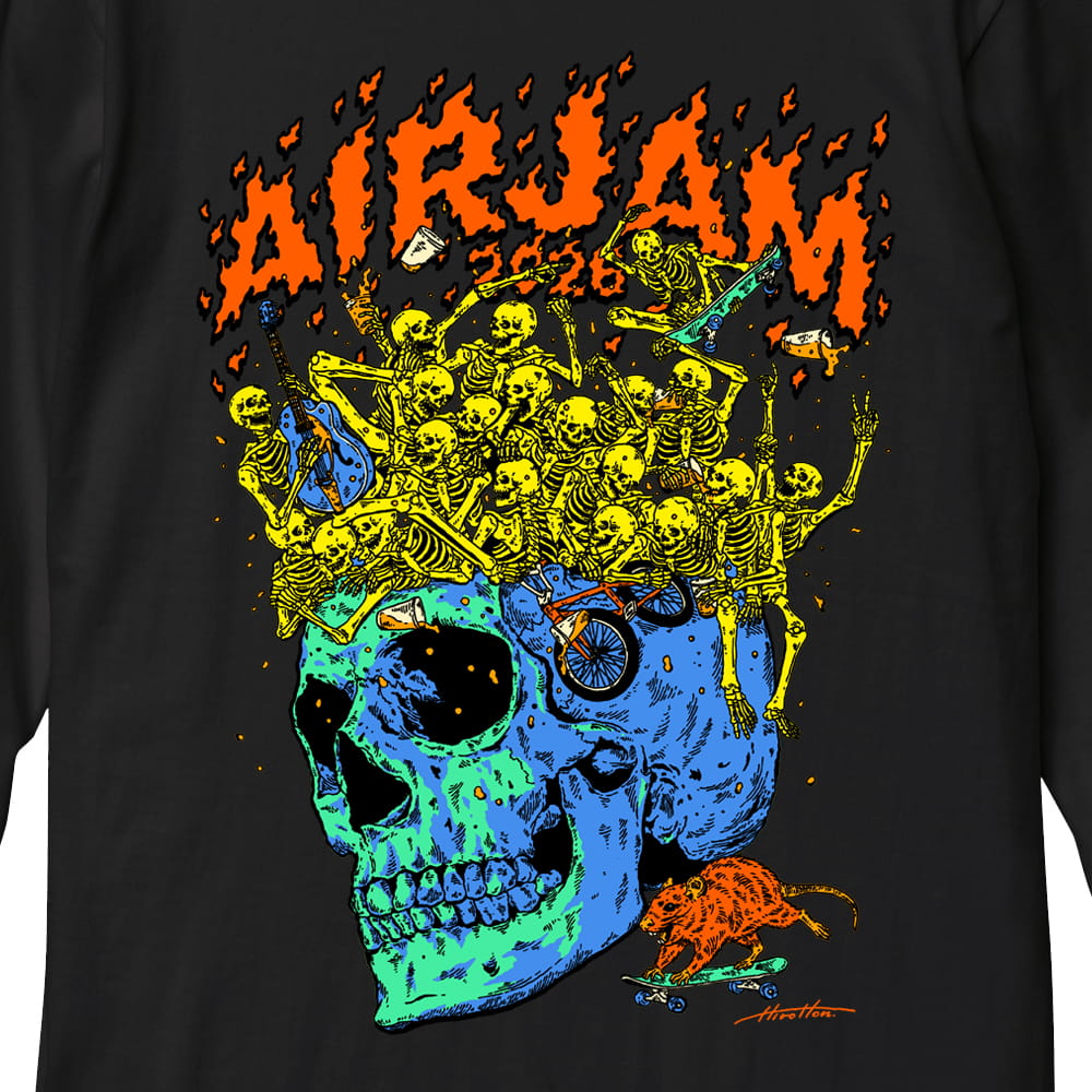 AJ_Hirotton L/S T-Shirt (ブラック)