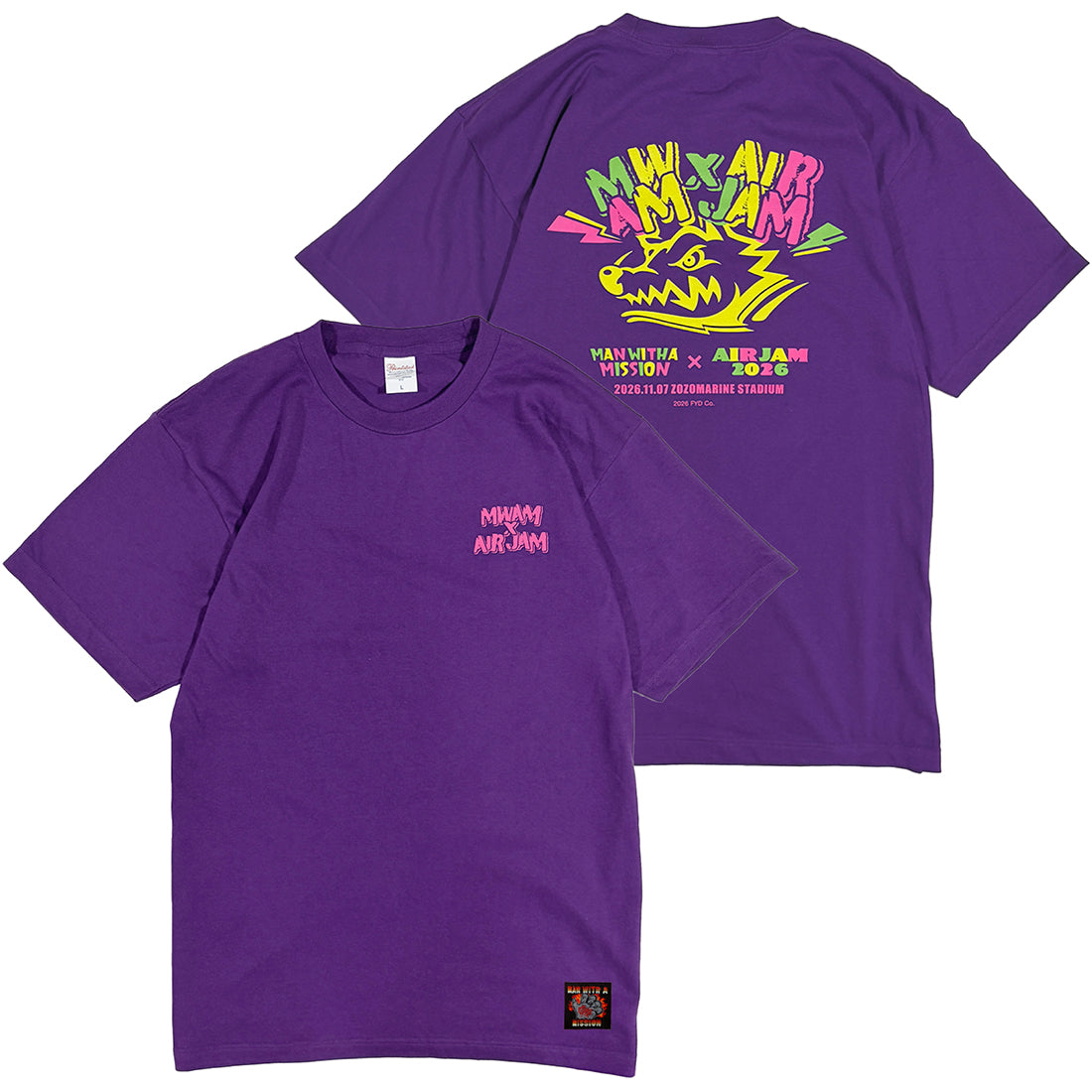 MWAM_AIR JAM 2026×MWAMロゴTシャツ (パープル)