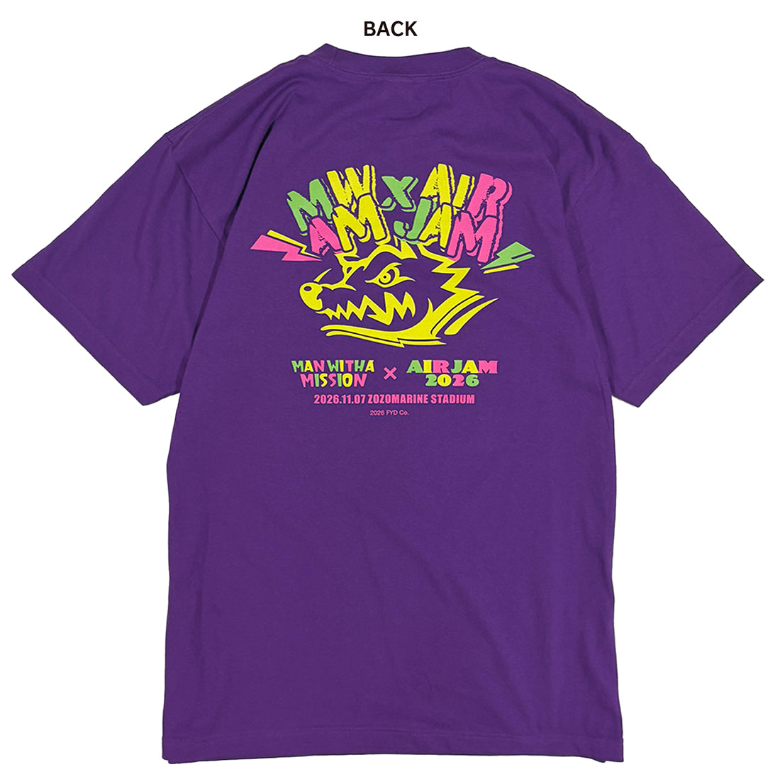 MWAM_AIR JAM 2026×MWAMロゴTシャツ (パープル)