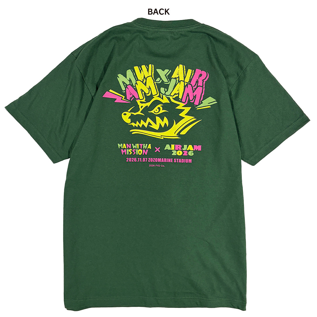 MWAM_AIR JAM 2026×MWAMロゴTシャツ (アイビーグリーン)