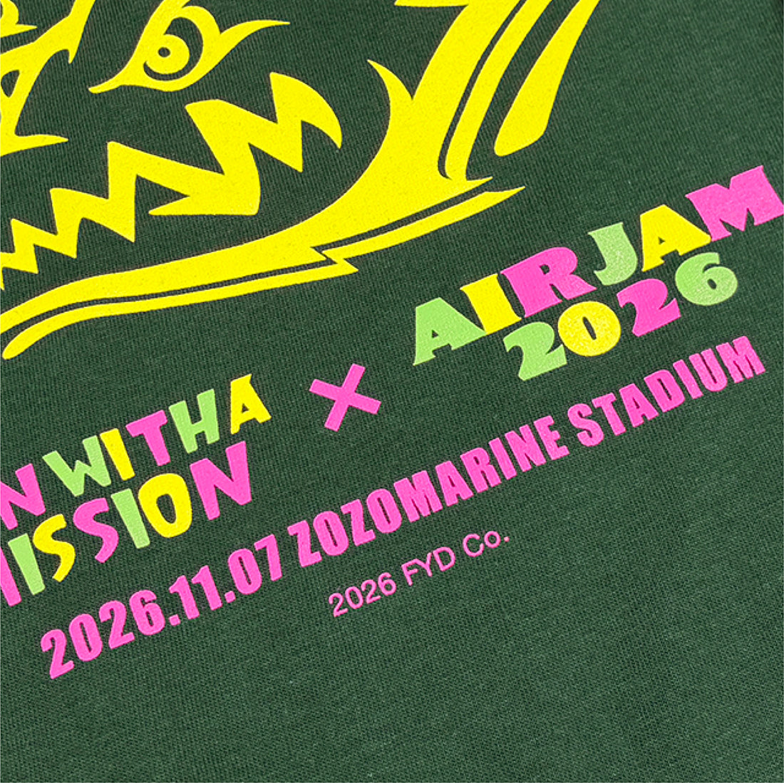 MWAM_AIR JAM 2026×MWAMロゴTシャツ (アイビーグリーン)