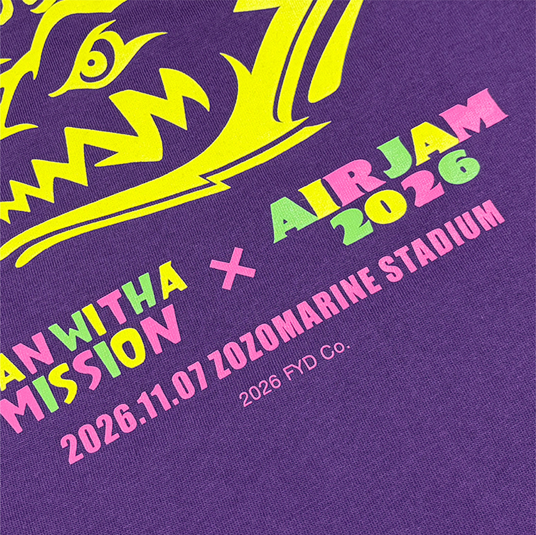 MWAM_AIR JAM 2026×MWAMロゴTシャツ (パープル)