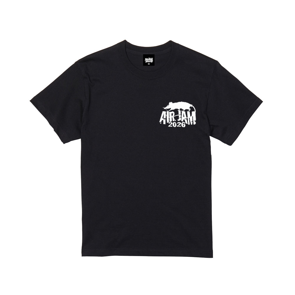 【一般販売】AIR JAM 2026 RAT LOGO T-shirt (ブラック)