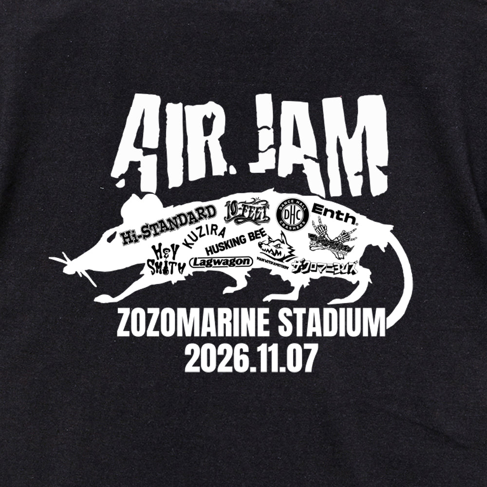 【一般販売】AIR JAM 2026 RAT LOGO T-shirt (ブラック)