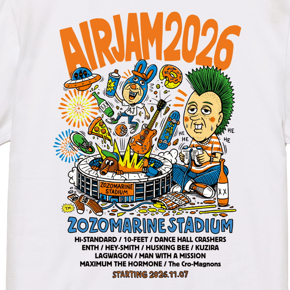 【一般販売】AJ_TM paint T-shirt (ホワイト)