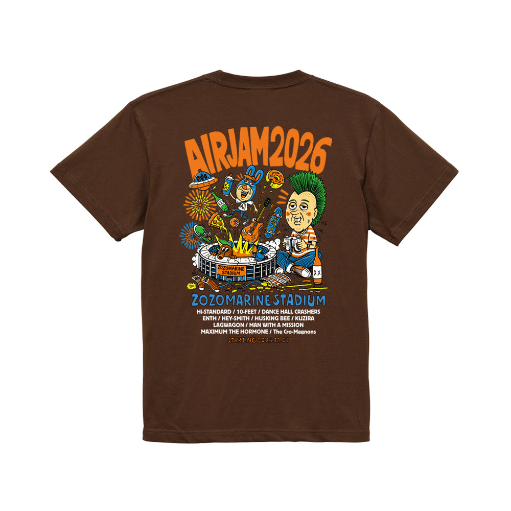 AJ_TM paint T-shirt (ブラウン)