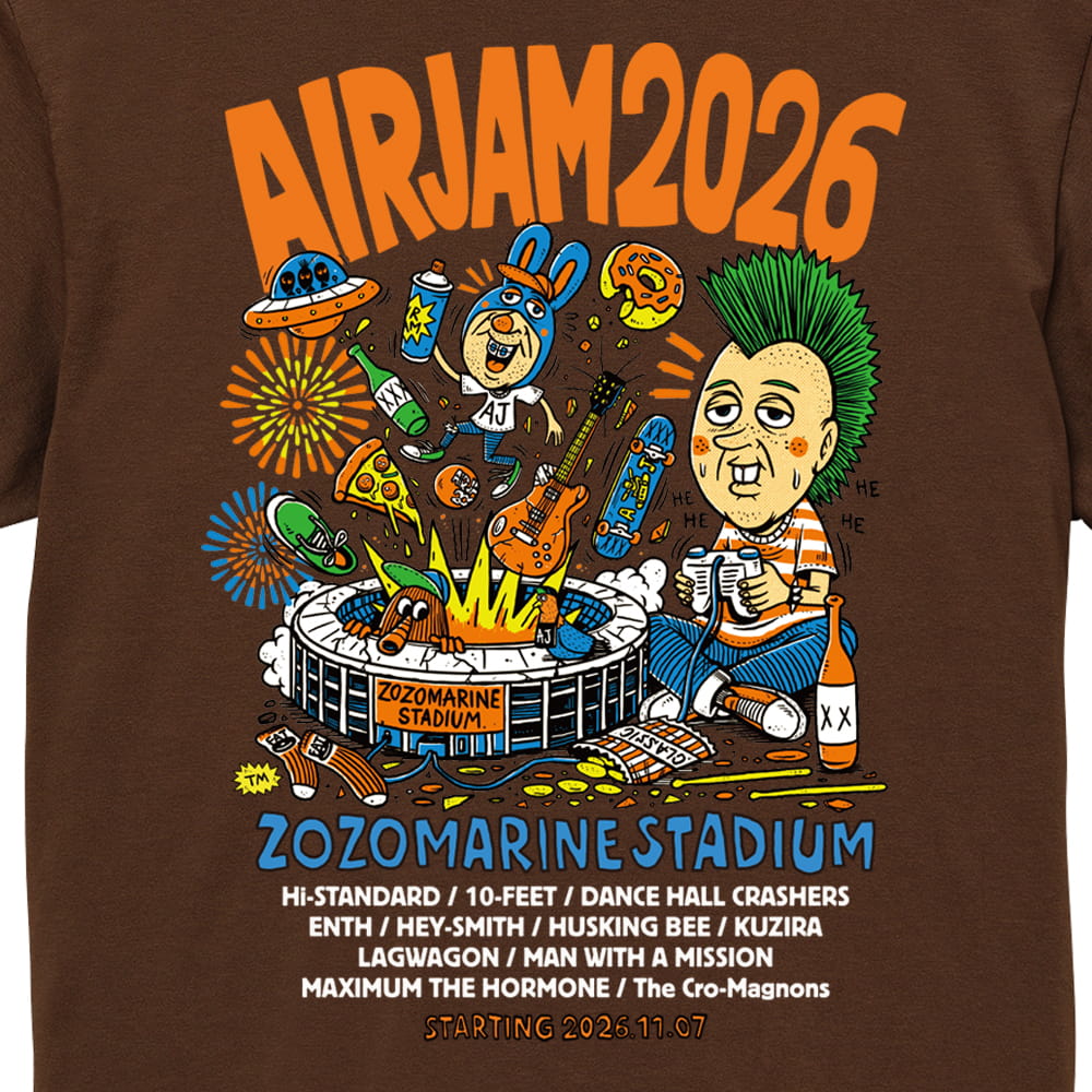 AJ_TM paint T-shirt (ブラウン)