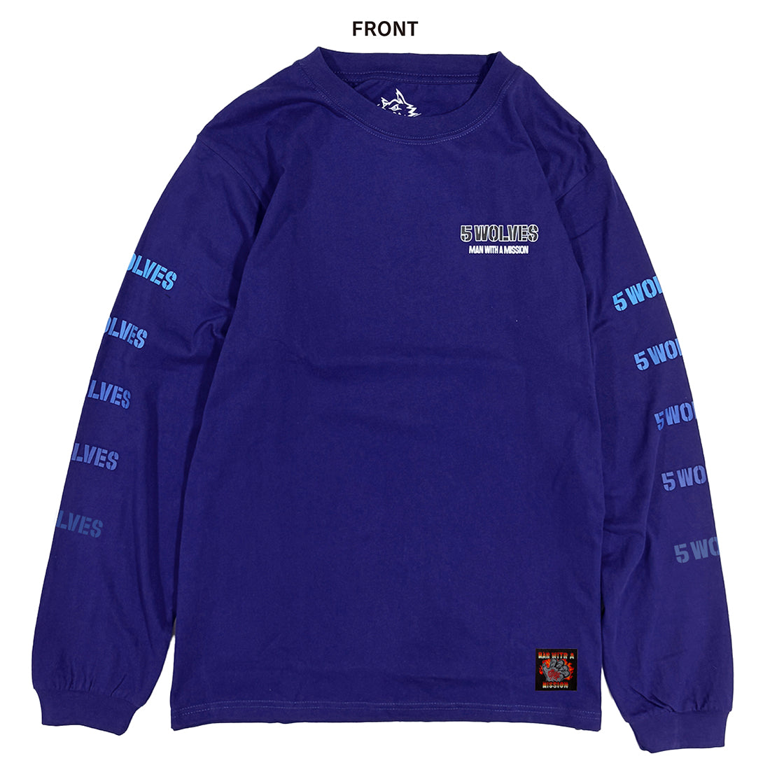 【一般販売】MWAM_5 WOLVES ロンT (ライトパープル)