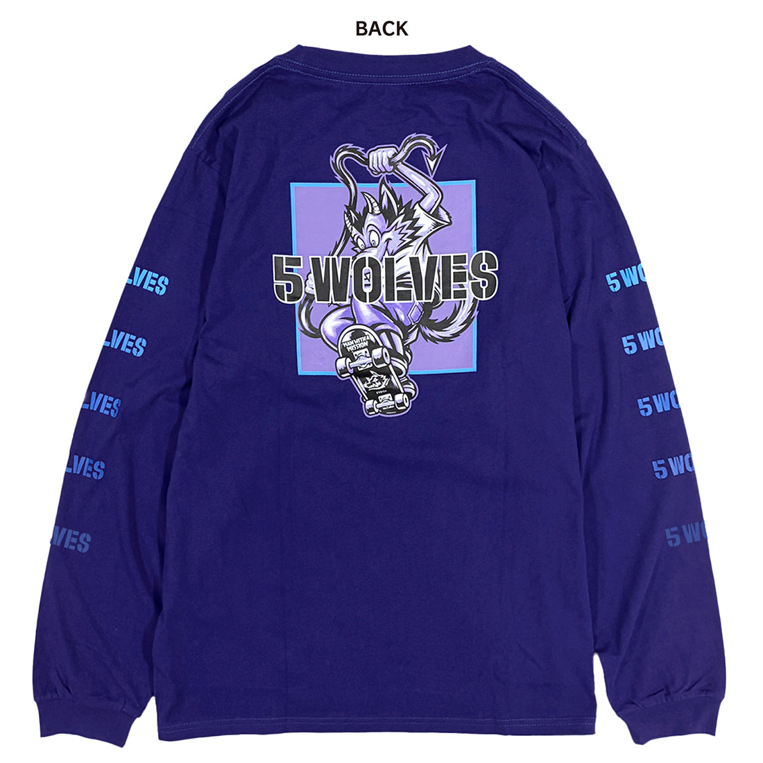 【一般販売】MWAM_5 WOLVES ロンT (ライトパープル)