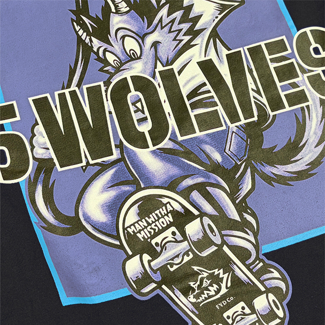 MWAM_5 WOLVES ロンT (ブラック)