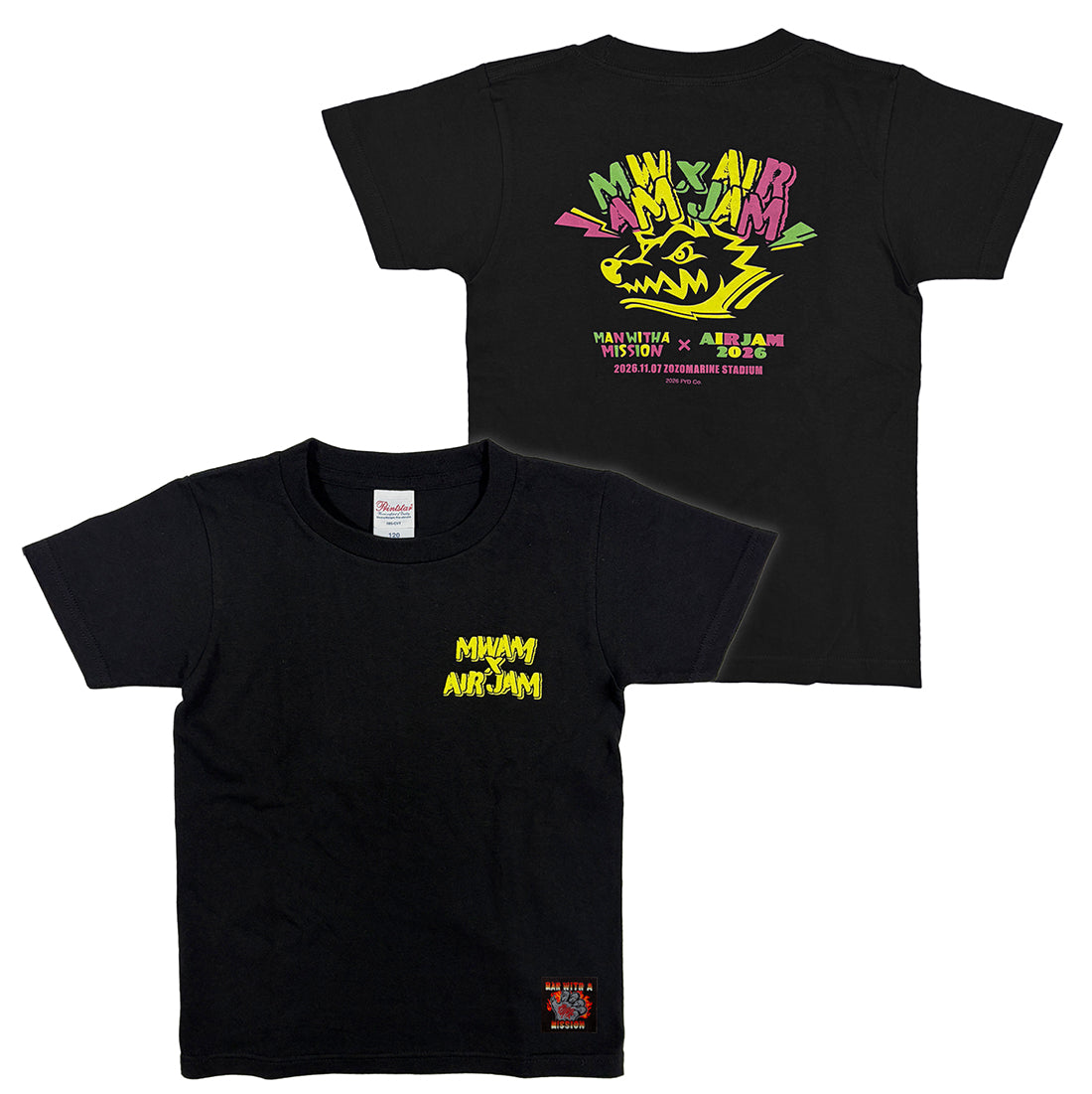 MWAM_AIR JAM2026×MWAM KidsロゴTシャツ (ブラック)