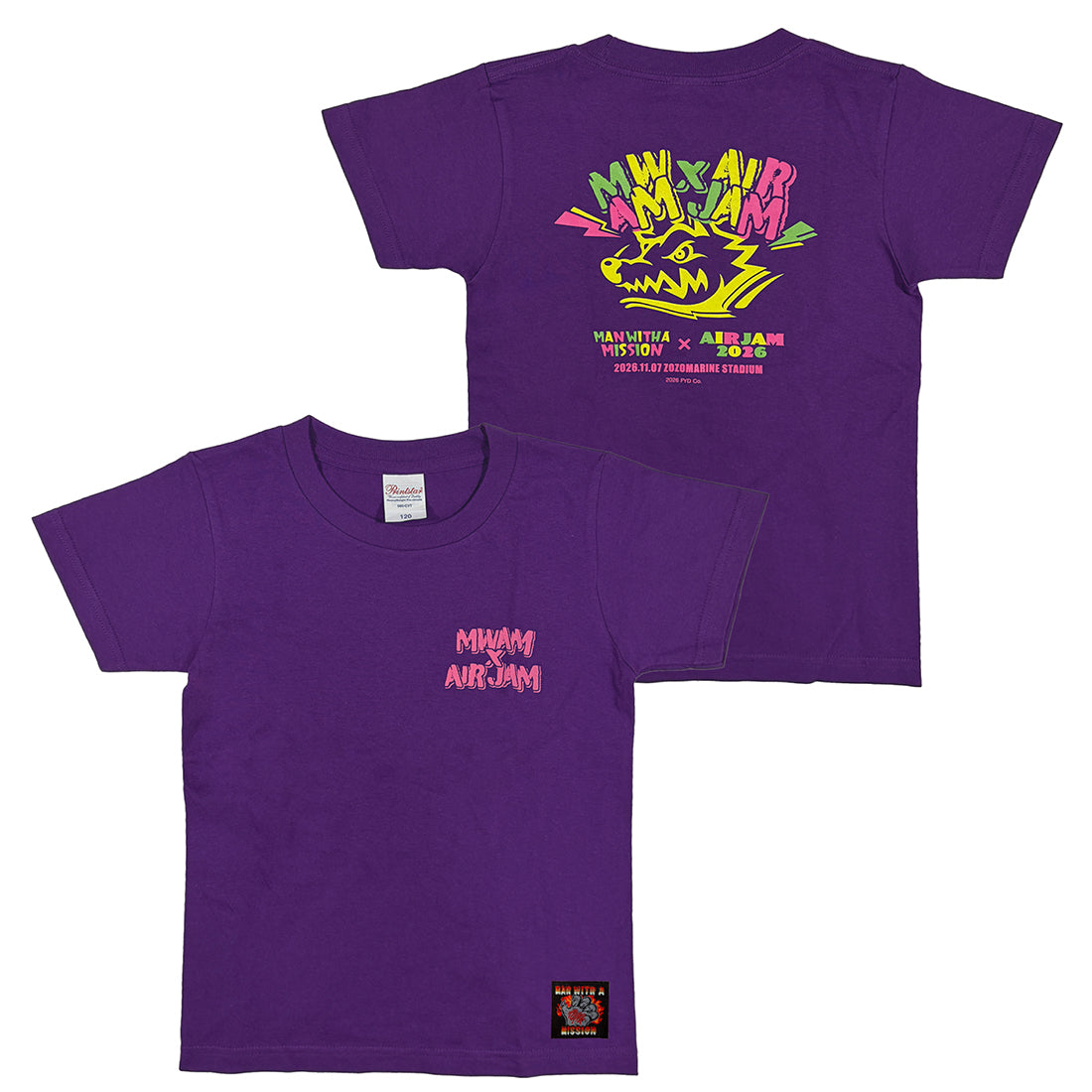 MWAM_AIR JAM2026×MWAM KidsロゴTシャツ (パープル)