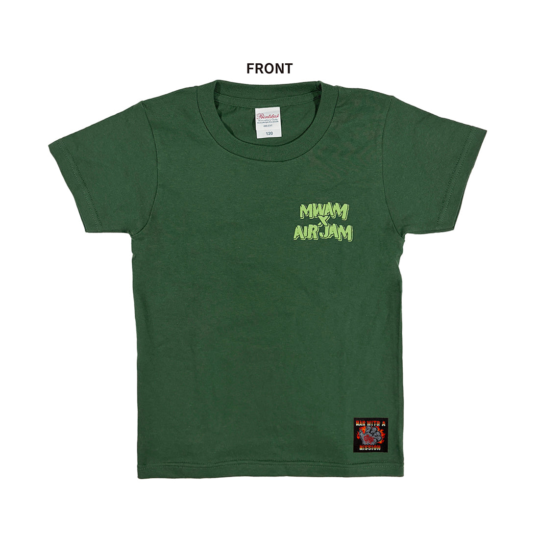 MWAM_AIR JAM2026×MWAM KidsロゴTシャツ (アイビーグリーン)