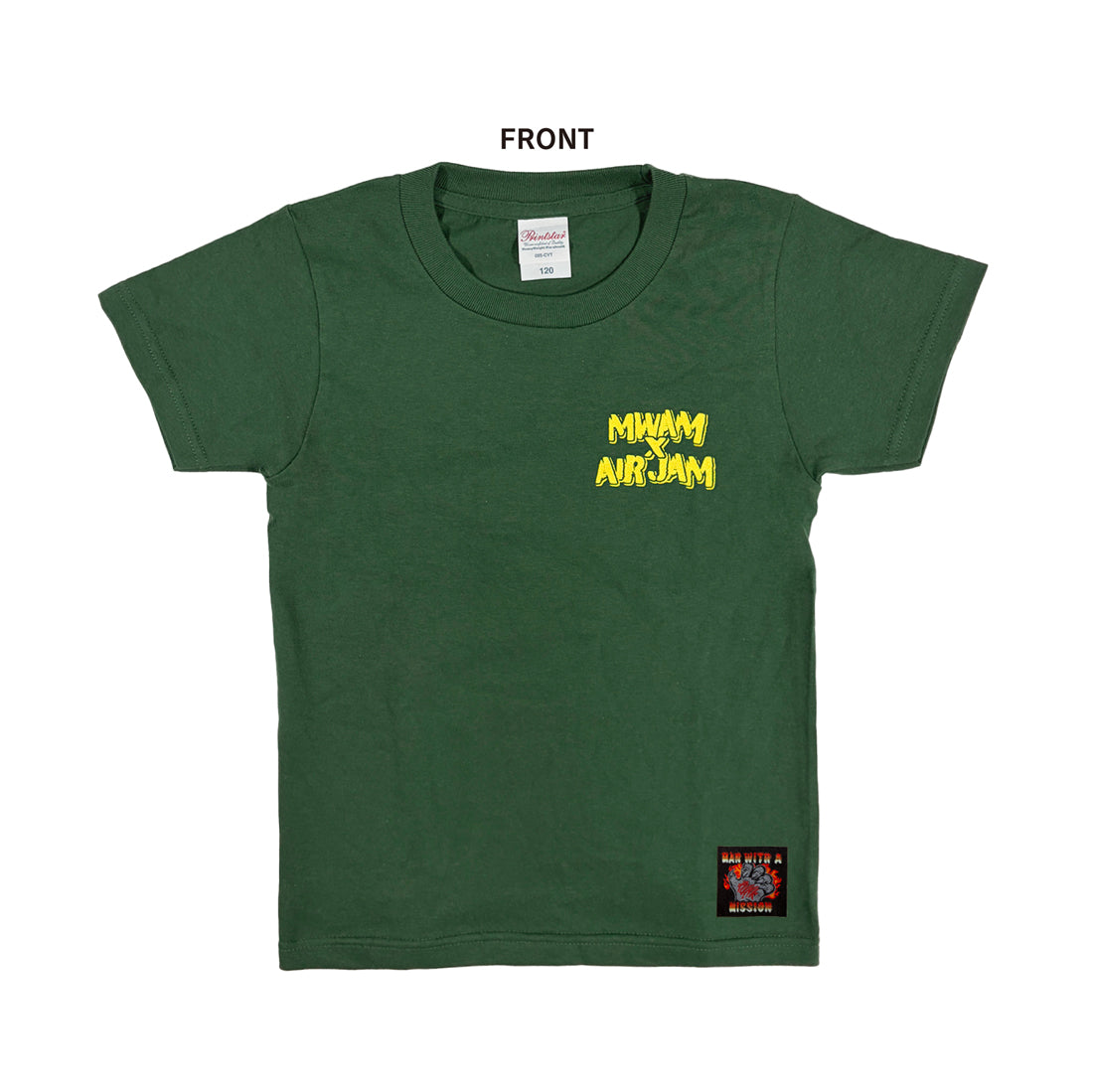 【一般販売】MWAM_AIR JAM2026×MWAM KidsロゴTシャツ (アイビーグリーン)