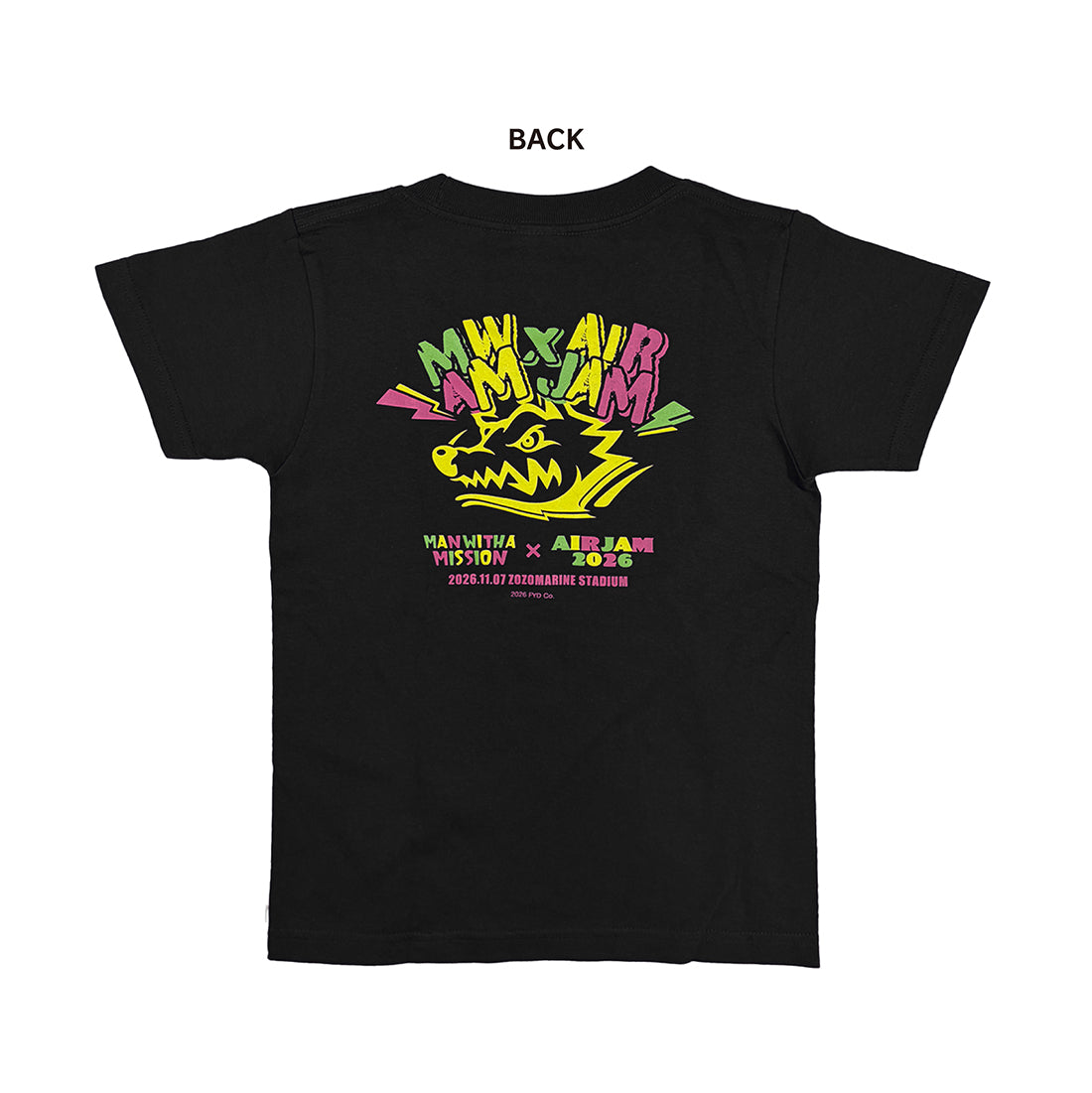 MWAM_AIR JAM2026×MWAM KidsロゴTシャツ (ブラック)