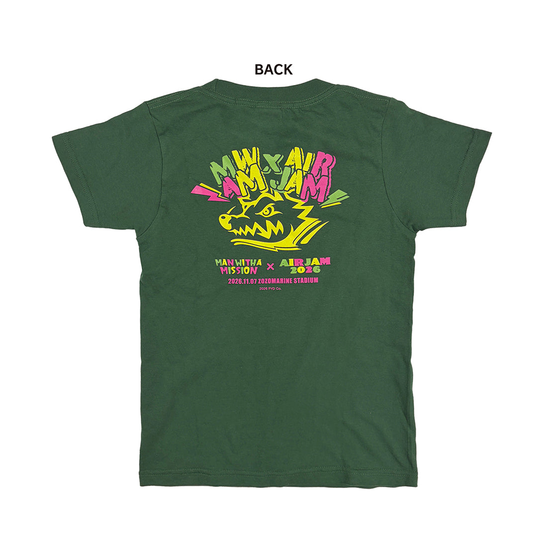 MWAM_AIR JAM2026×MWAM KidsロゴTシャツ (アイビーグリーン)