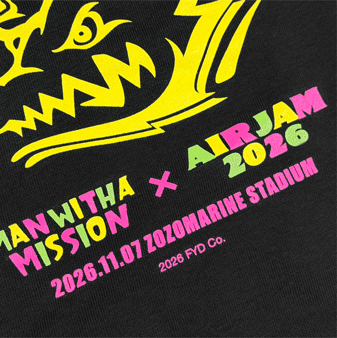 MWAM_AIR JAM2026×MWAM KidsロゴTシャツ (ブラック)