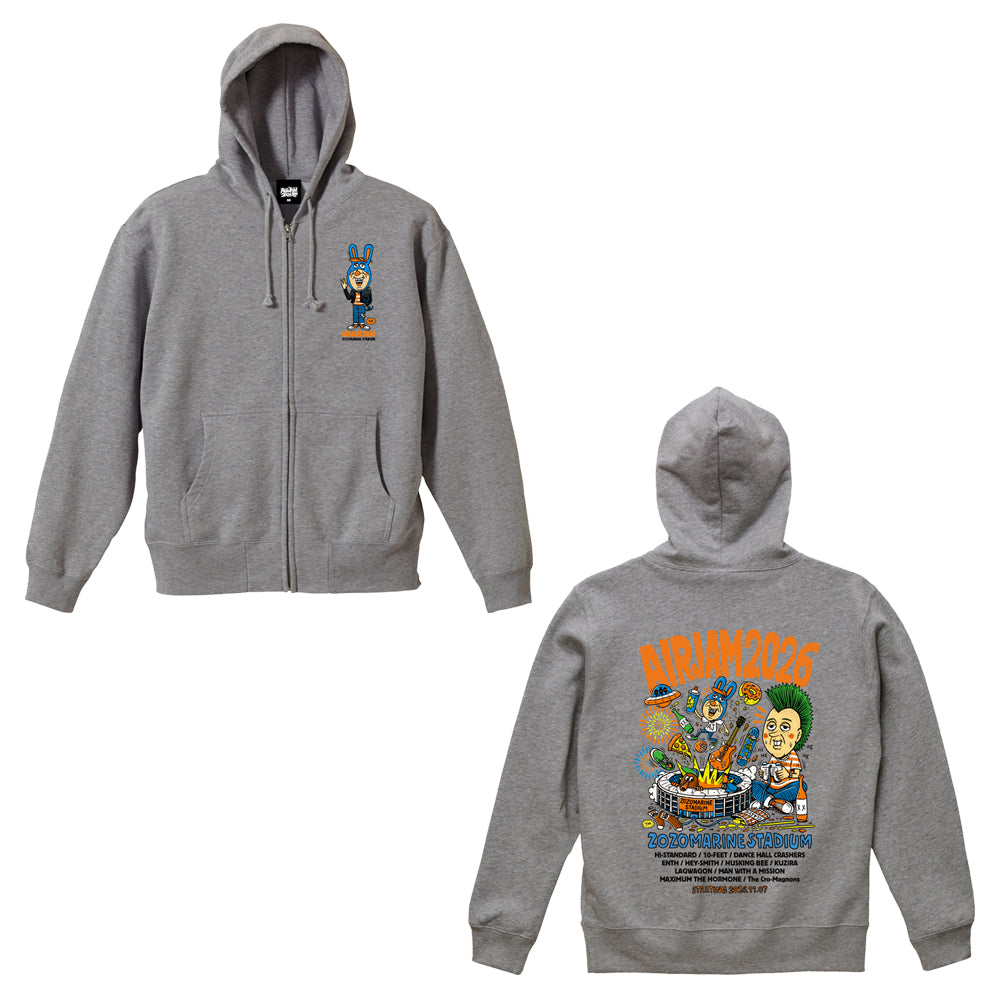 【一般販売】AJ_TM paint Zip Hoodie (ミックスグレー)