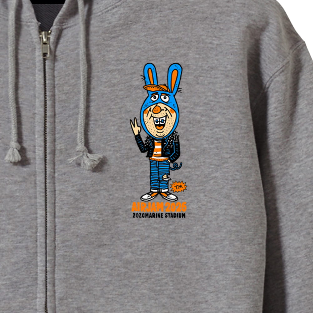 【一般販売】AJ_TM paint Zip Hoodie (ミックスグレー)