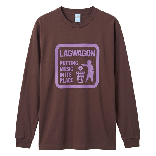 【一般販売】LAGWAGON_"Putting Music" Long Sleeve Tee (ブラウン)